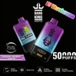 Bang King 50000 Puffs Disposable Vape 50k Blueberry Raspberry Grape Ice Device