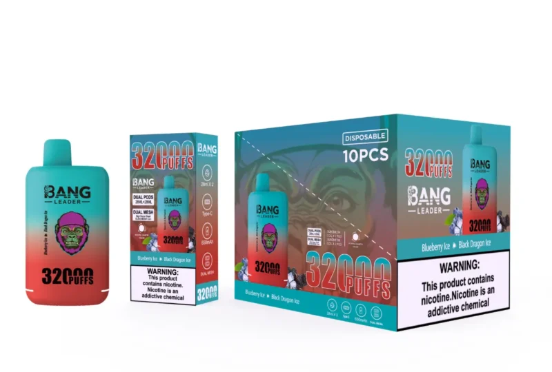 Disposable 32000 Puff Bang Leader 32k Blueberry Iceblack Dragon Ice Vape Device