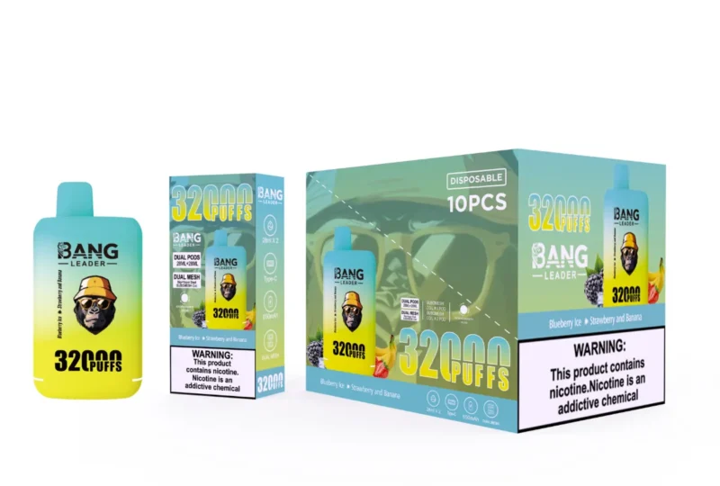 Disposable 32000 Puff Bang Leader 32k Blueberry Icestrawberry Banana Vape Device