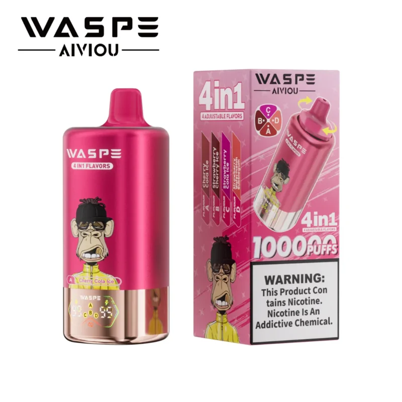 Puff 100k waspe 100000 - Cherry Cola lce+Strawberry Cherry lce+Strawberry Cola lce+StrawberrWatermelon Bubblegum Puff 100k Waspe 100000 Cherry Cola Lcestrawberry Lcestrawberrwatermelon Bubblegum Disposable Vape Device