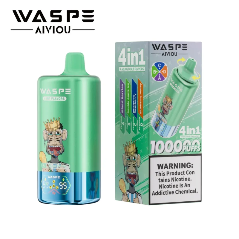 Puff 100k Waspe 100000 Mixed Berriesdouble Apple Lceblueberry Raspberryblueberry Honey Disposable Vape Device