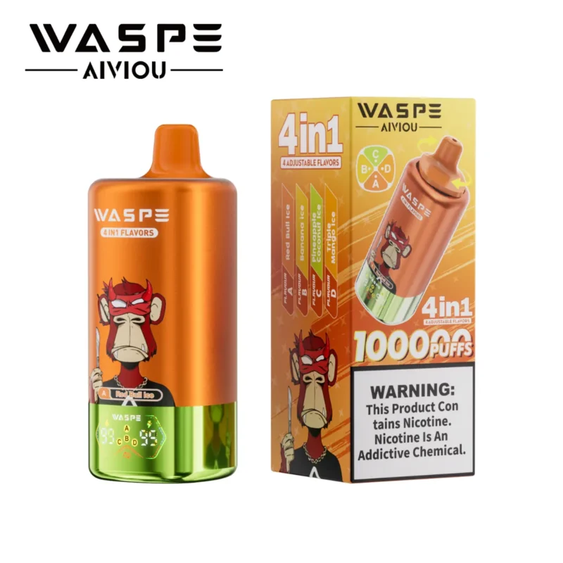 Puff 100k Waspe 100000 Red Bull Lcebanana Lcepineapplecoconut Lcetriple Mango Lce Disposable Vape Device