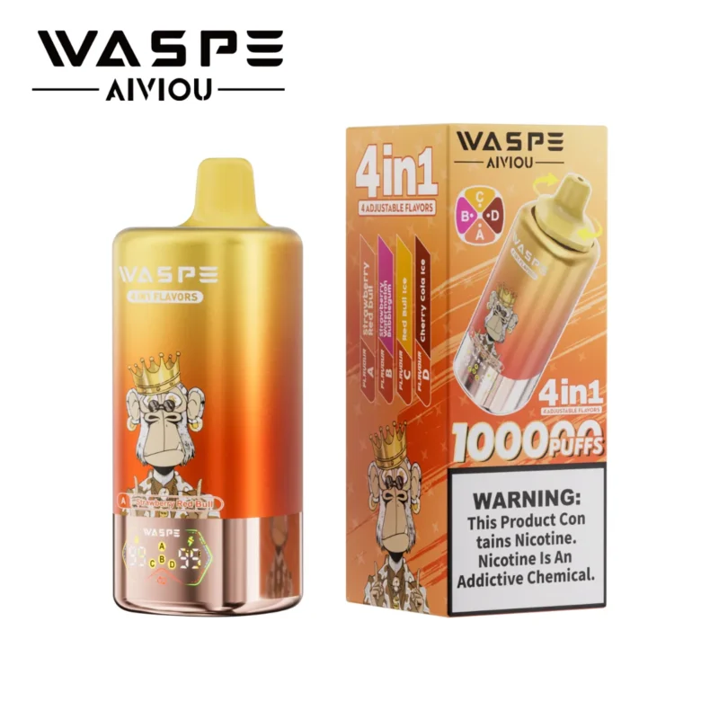 Puff 100k Waspe 100000 Strawberry Red Bullstrawberry Watermelon Bubblegumred Bull Lcecherry Cola Lce Disposable Vape Dev