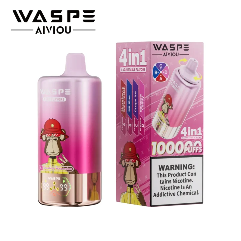 Puff 100k Waspe 100000 Strawberry Watermelonmr.bluegrape Lcerainbow Candy Disposable Vape Device