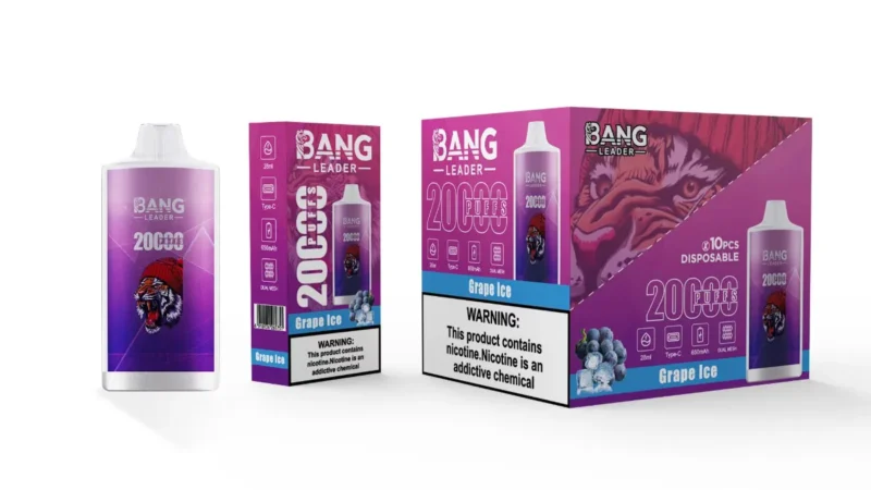 Jednorazowe urządzenie Puff 20k Bang Leader Vape 20000 Grape Ice