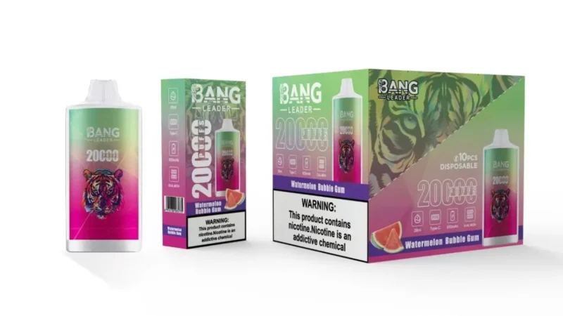 Jednorazowe urządzenie Puff 20k Bang Leader Vape 20000 Watermelon Bubble Gum