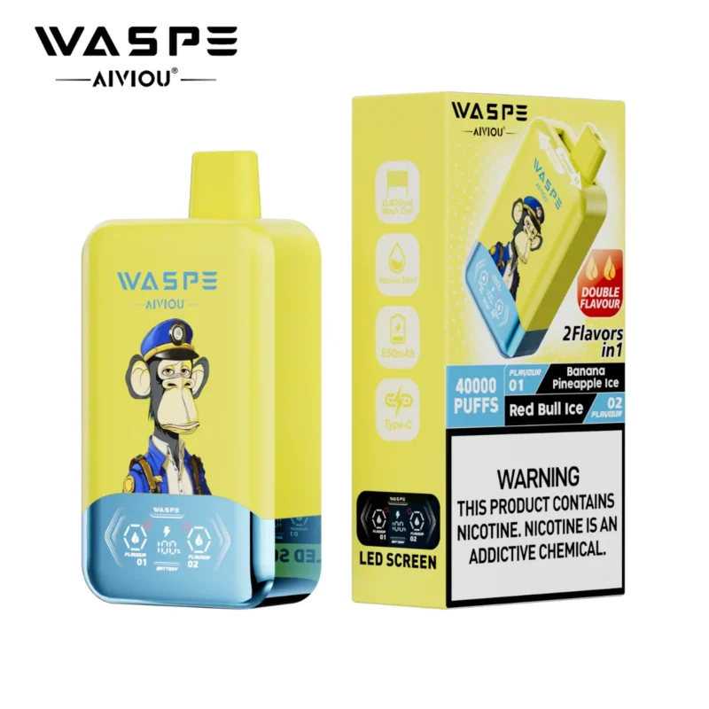 Puff 40k Waspe 40k - Banana Pineapple Ice & Red Bull Ice Puff 40k Waspe Banana Pineapple Ice Red Bull Disposable Vape Device