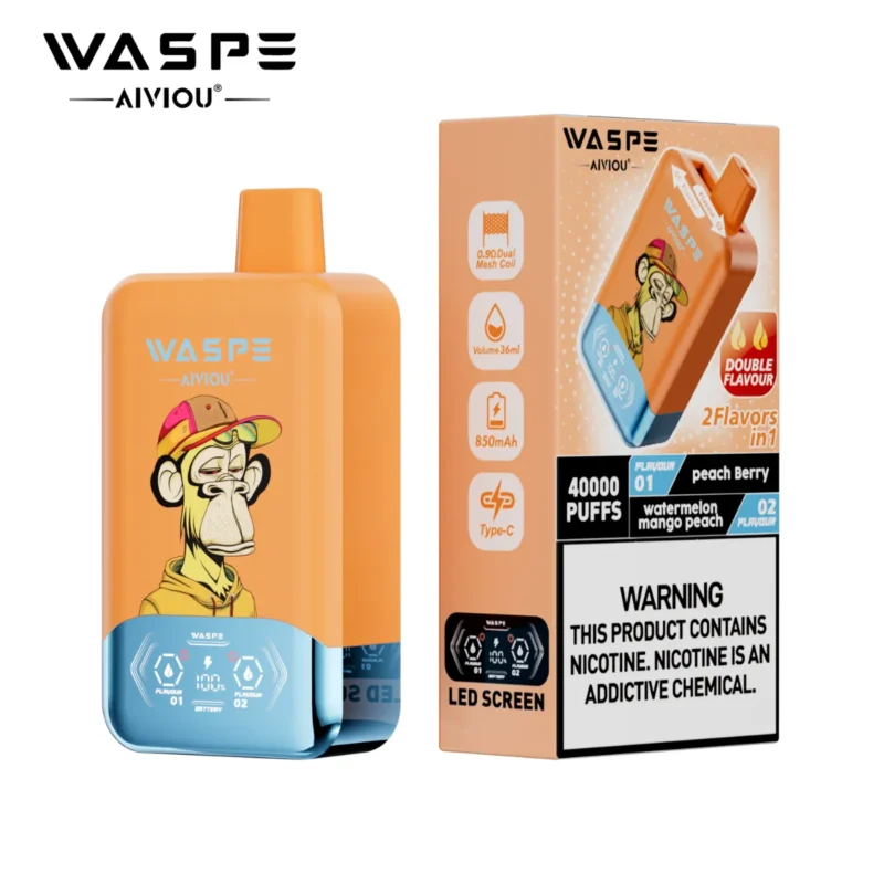 Puff 40k Waspe Peach Berry Watermelon Mango 1 Disposable Vape Device