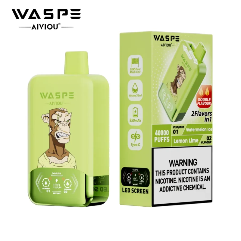 Puff 40k Waspe Watermelon Ice Lemon Lime Disposable Vape Device