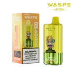 Puff 60k Waspe Aiviou 60000 Puffs Strawberry Banana Pineapple Coconut Ice Mango Disposable Vape Device