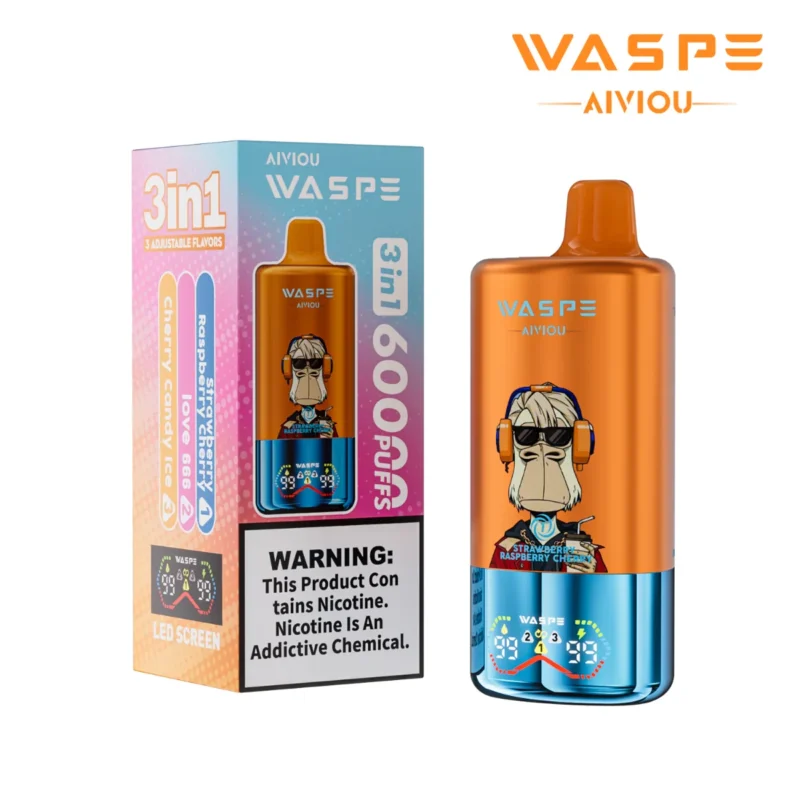 Puff 60k Waspe aiviou 60000 Puffs - Strawberry Raspberry Cherry & Love 666 & Cherry Candy Ice Puff 60k Waspe Aiviou 60000 Puffs Strawberry Raspberry Cherry Love 666 Candy Ice Disposable Vape Device
