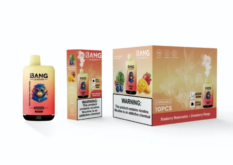 Vape 45k Bang Leader 45000 Puff Blueberry Watermelon Strawberry Mango Disposable Device