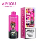 Vape100k Waspe Aiviou 100000 Puffs 6 In 1 Flavors Strawberry Watermelon Bubblegum Sour Mango Ice Grape Disposable Vape D