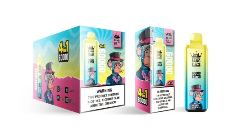 Bang Blaze 60k Vape Puffs Energy Drink Blueberry Watermelon Sour Raspberry Gumny Bear Dispositif jetable