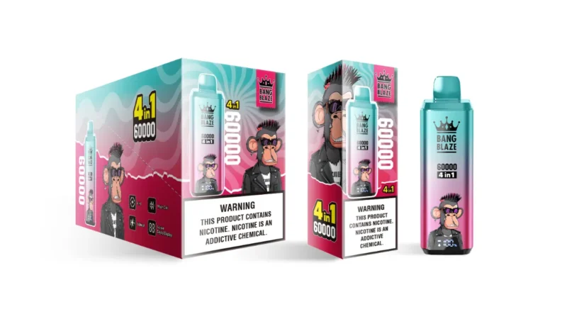 Bang Blaze 60k Vape Puffs Fraise Mangue Pastèque Bubble Gumred Mojito Love66 Dispositif jetable