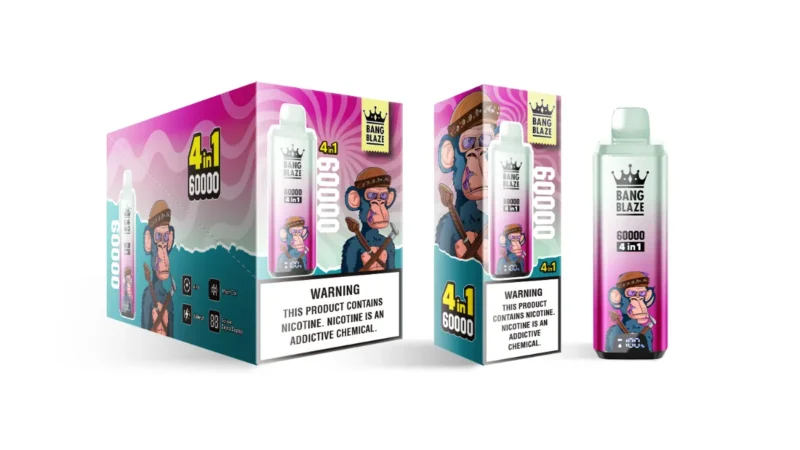 Bang Blaze 60k Vape Puffs Fraise Pastèque Black Ice Treize Melon Canneberge Raisin Dispositif jetable