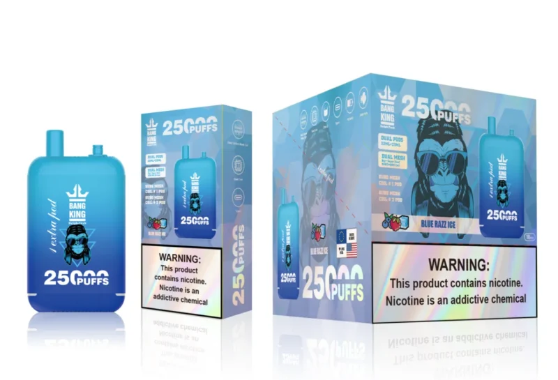 Bang King 25000 Puffs Vape 25k Blau Razz Ice Einweggerät