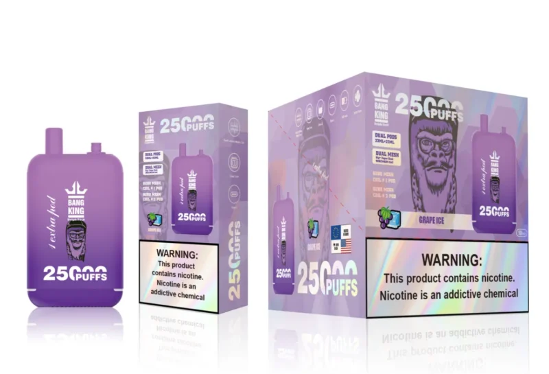 Bang King 25000 Puffs Vape 25k Trauben Eis Einweg-Gerät