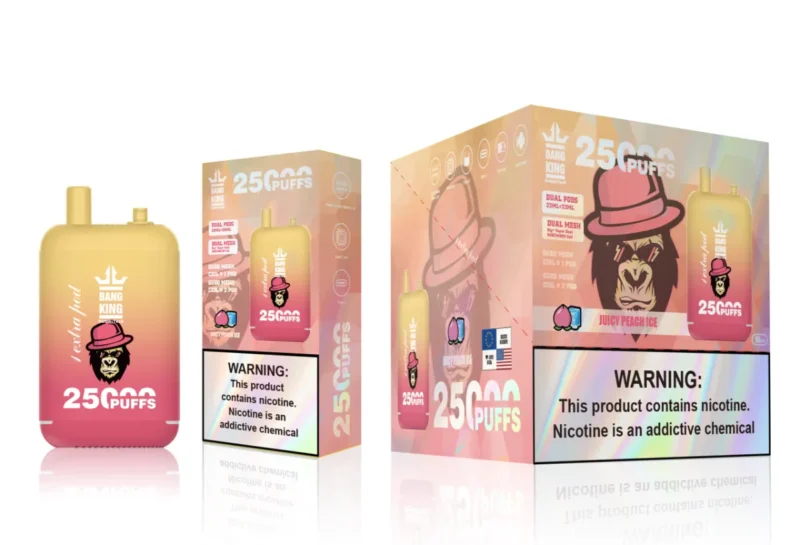 Bang King 25000 Puffs Vape 25k Juicy Peach Ice Einweggerät