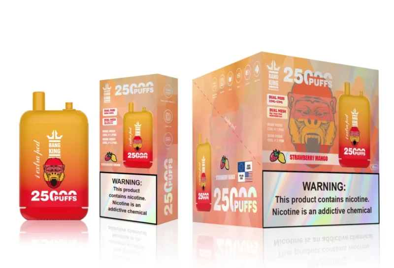 Bang King 25000 Puffs Vape 25k Pfirsich Mango Einweggerät