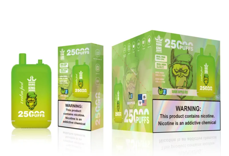 Bang King 25000 Puffs Vape 25k Saurer Apfel Eis Einweggerät