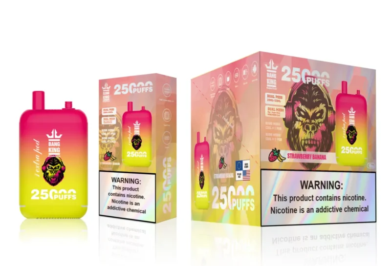 Bang King 25000 Puffs Vape 25k Strawberry Banana Einweggerät