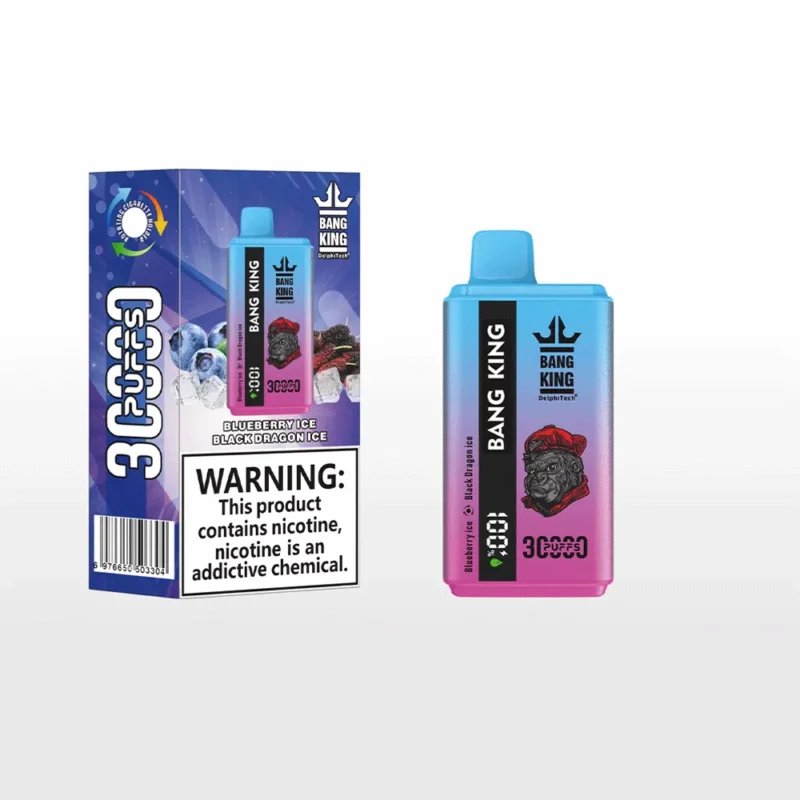 Bang King 30k Puffar Vape Blueberry Ice Black Dragon Disposable Device