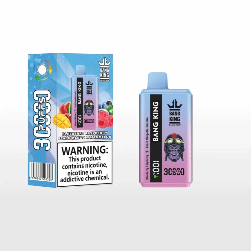 Bang King 30k Puffar Vape30k Blueberry Raspberry Peach Mango Watermelon Disposable Vape Device