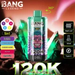 Bang Legend 120k Vape 120 000 zaciągnięć: Jagoda, Malina, Czarny Smok, Lód, Tęczowe Cukierki, Fuji, Arbuz, Kwaśna Brzoskwinia.jpg Dis