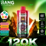 Bang Legend 120k Vape 120 000 zaciągnięć – arbuz z lodem, mieszanka jagód, jabłko, gruszka, borówka, mięta, Summer Time.jpg Jednorazowy