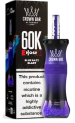 Suvaper Al Fakher Crown Bar 60k E Hose X Blue Razz Blast Disposable Vape Device
