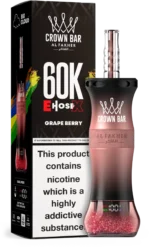 Suvaper Al Fakher Crown Bar 60k E Hose X Grape Berry Disposable Vape Device