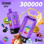 Suvaper Bang Leader 300k Puff Cola Ice Energy Drink Cherry Melon Passion Fruit Blackberry Apple Kiwi Disposable Vape Dev