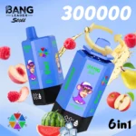 Suvaper Bang Leader 300k Puff Watermelon Ice Mixed Berries Apple Pear Blueberry Mint Summer Time Peach Disposable Vape D