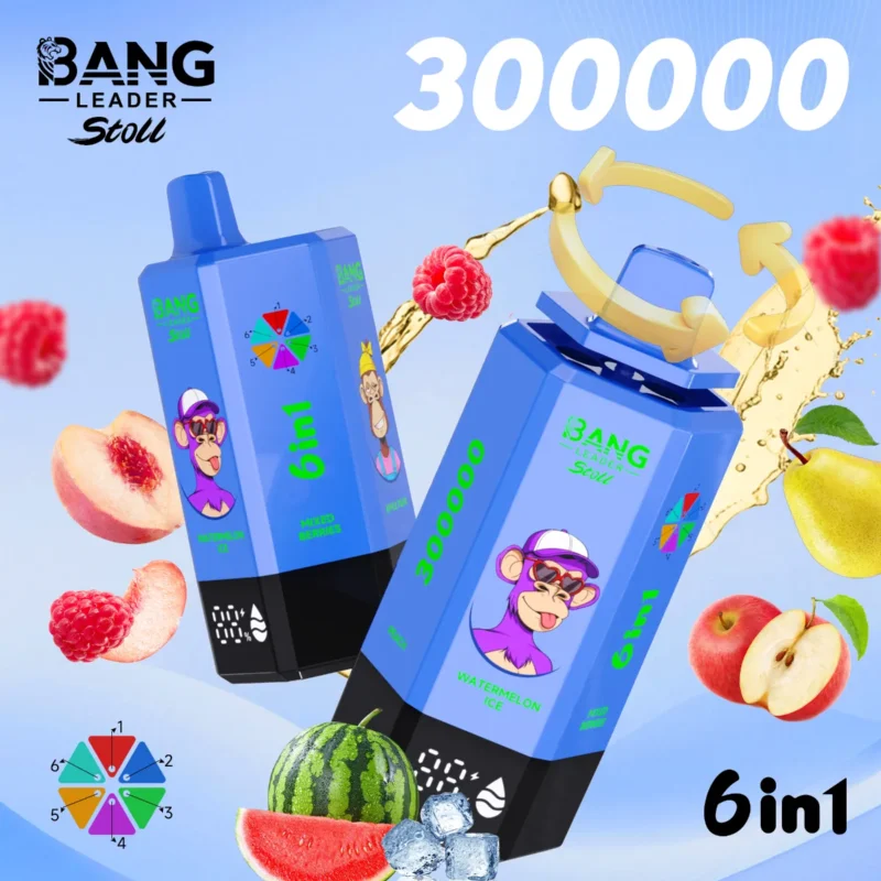 Suvaper Bang Leader 300k Puff Watermelon Ice Mixed Berries Apple Pear Blueberry Mint Summer Time Peach Disposable Vape D