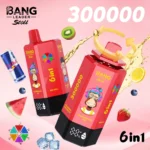 Suvaper Bang Leader 300k Puff Watermelon Ice Red Bull Strawberry Kiwi Blueberry Lemon Lime Disposable Vape Device