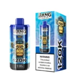 Suvaper Bang Legend 120 000 120k zaciągnięć – e-papieros o smaku jagodowym z lodem, arbuzowym, gumy balonowej, kwaśnego jabłka, malinowym, szparagowym, mango i melona