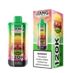 Suvaper Bang Legend 120 000 120k zaciągnięć – e-papieros o smaku truskawki, kiwi, jagody, arbuza, misia, krówki, gumy balonowej, kwaśnego mango i ananasa
