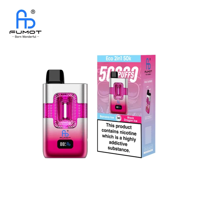 Suvaper Eu Warehouse Fumot 50k Eco 2in1 50000 Banana Ice Black Dragon Disposable Vape Device