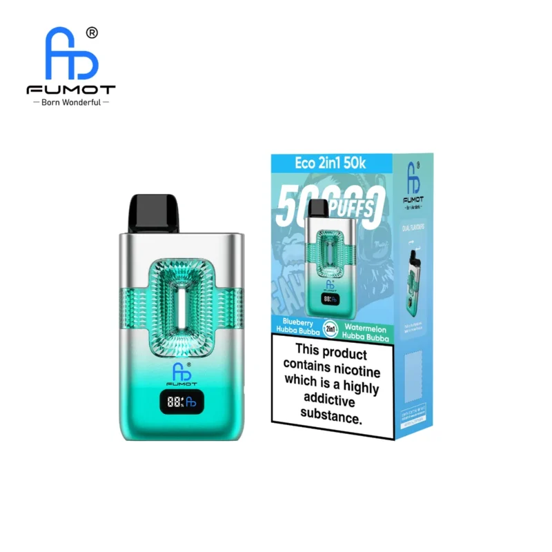 Suvaper Eu Warehouse Fumot 50k Eco 2in1 50000 Blueberry Hubba Bubba Watermelon Disposable Vape Device