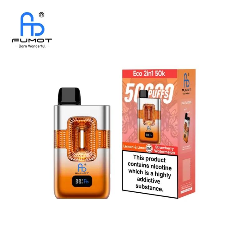 Suvaper Eu Warehouse Fumot 50k Eco 2in1 50000 Lemon Lime Strawberry Watermelon Disposable Vape Device