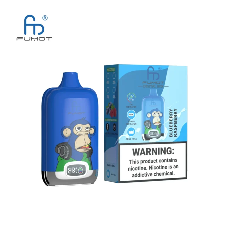 Suvaper Fumot Randm Digital Box 12k Blueberry Raspberry Disposable Vape Device