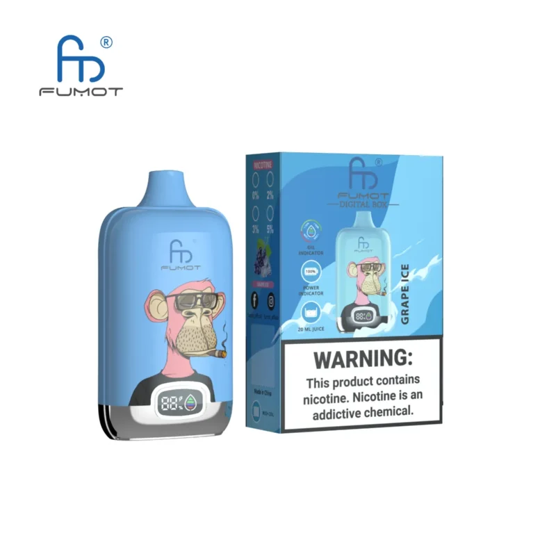 Suvaper Fumot Randm Digital Box 12k Grape Ice Disposable Vape Device