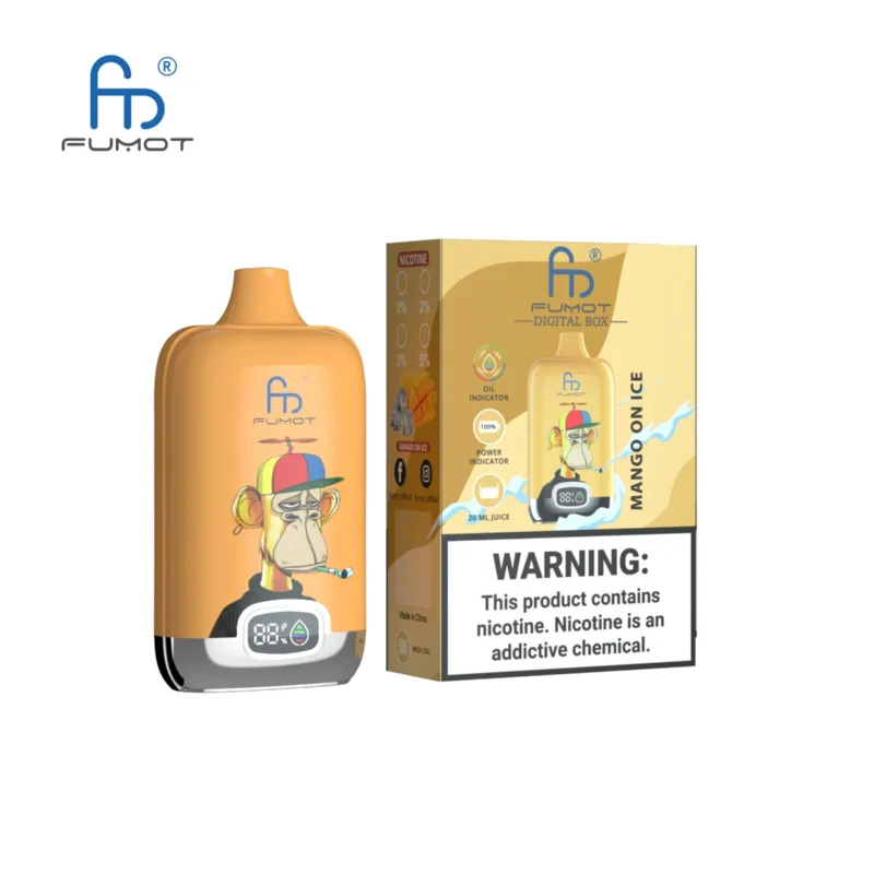Suvaper Fumot Randm Digital Box 12k Mango On Ice Disposable Vape Device