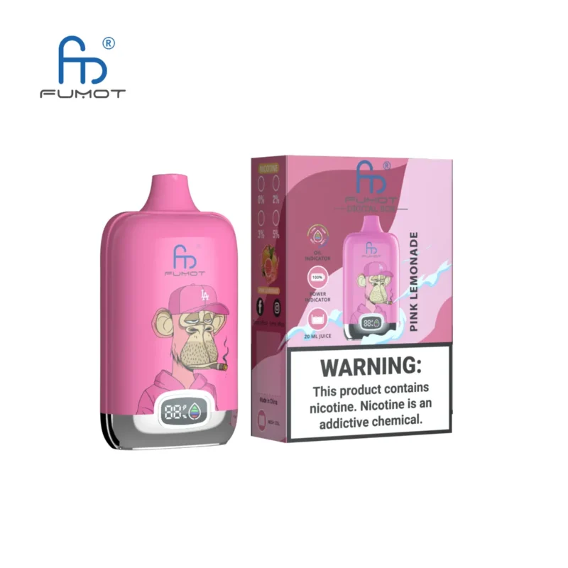 Suvaper Fumot Randm Digital Box 12k Pink Lemonade Disposable Vape Device