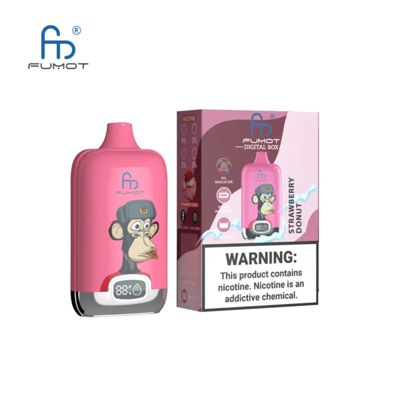 Suvaper Fumot Randm Digital Box 12k Strawberry Donut Disposable Vape Device