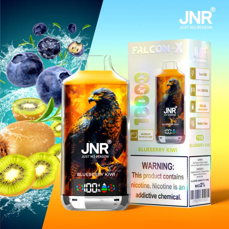 Suvaper Jnr Falcon X 18000 Puff 18k Blueberry Kiwi Disposable Vape Device