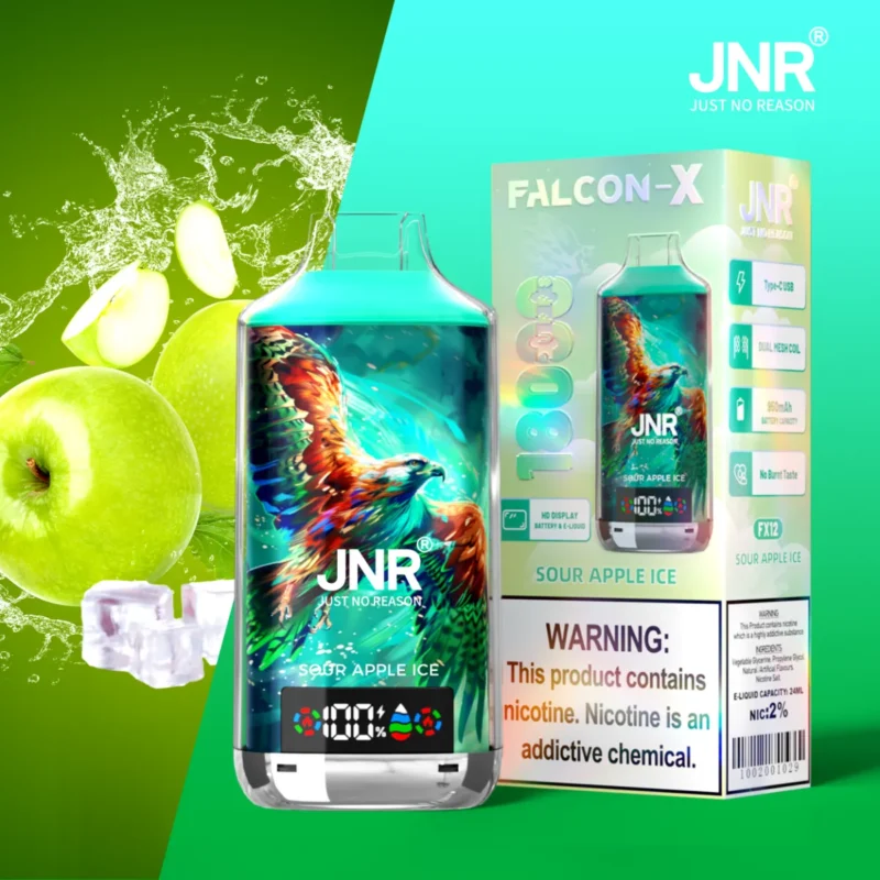 Suvaper Jnr Falcon X 18000 Puff 18k Sour Apple Ice Disposable Vape Device
