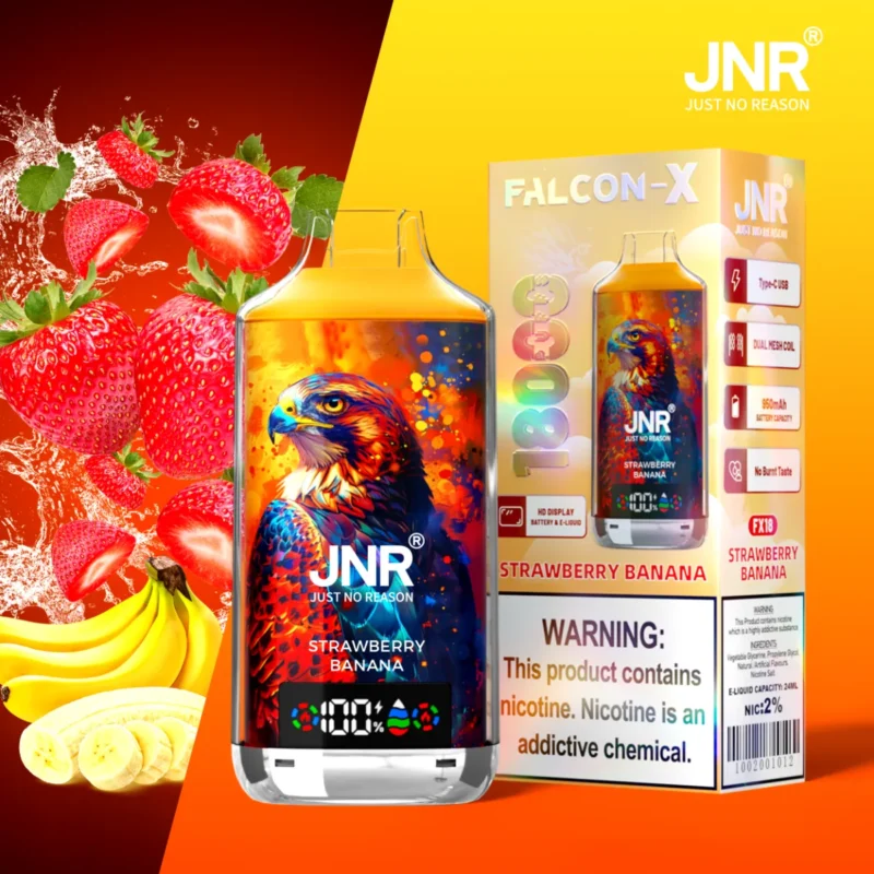 Suvaper Jnr Falcon X 18000 Puff 18k Strawberry Banana Disposable Vape Device