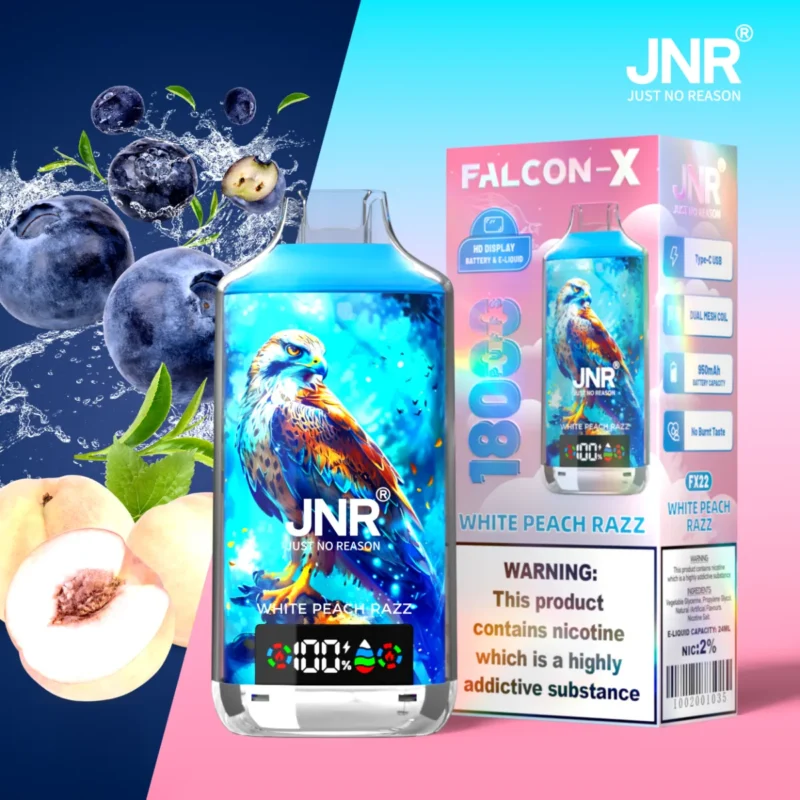 Suvaper Jnr Falcon X 18000 Puff 18k White Peach Razz Disposable Vape Device